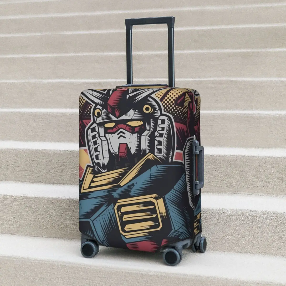 

Mecha Robot Anime Gundam Suitcase Cover Useful Business Protector Luggage Supplies Flight