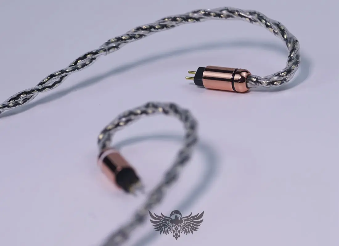 Vulture-Serie Bestes technisches Verhältnis im Jahr 2022 Einkristall-Silber + Gold-Palladium-Kopfhörerkabel MMCX 0,78 mm N5005 QDC – Detail 9