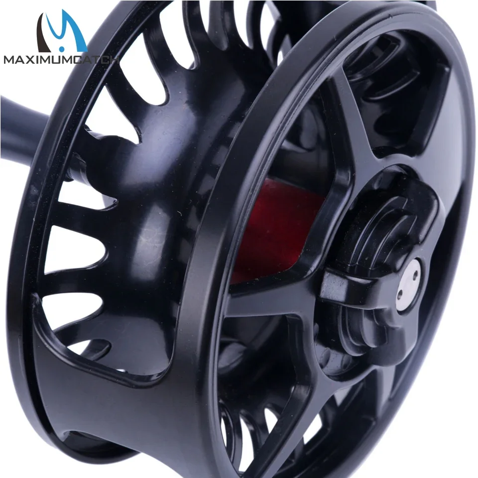 Maximumcatch DX carrete de pesca con mosca aluminio negro – freno suave - imagen 4