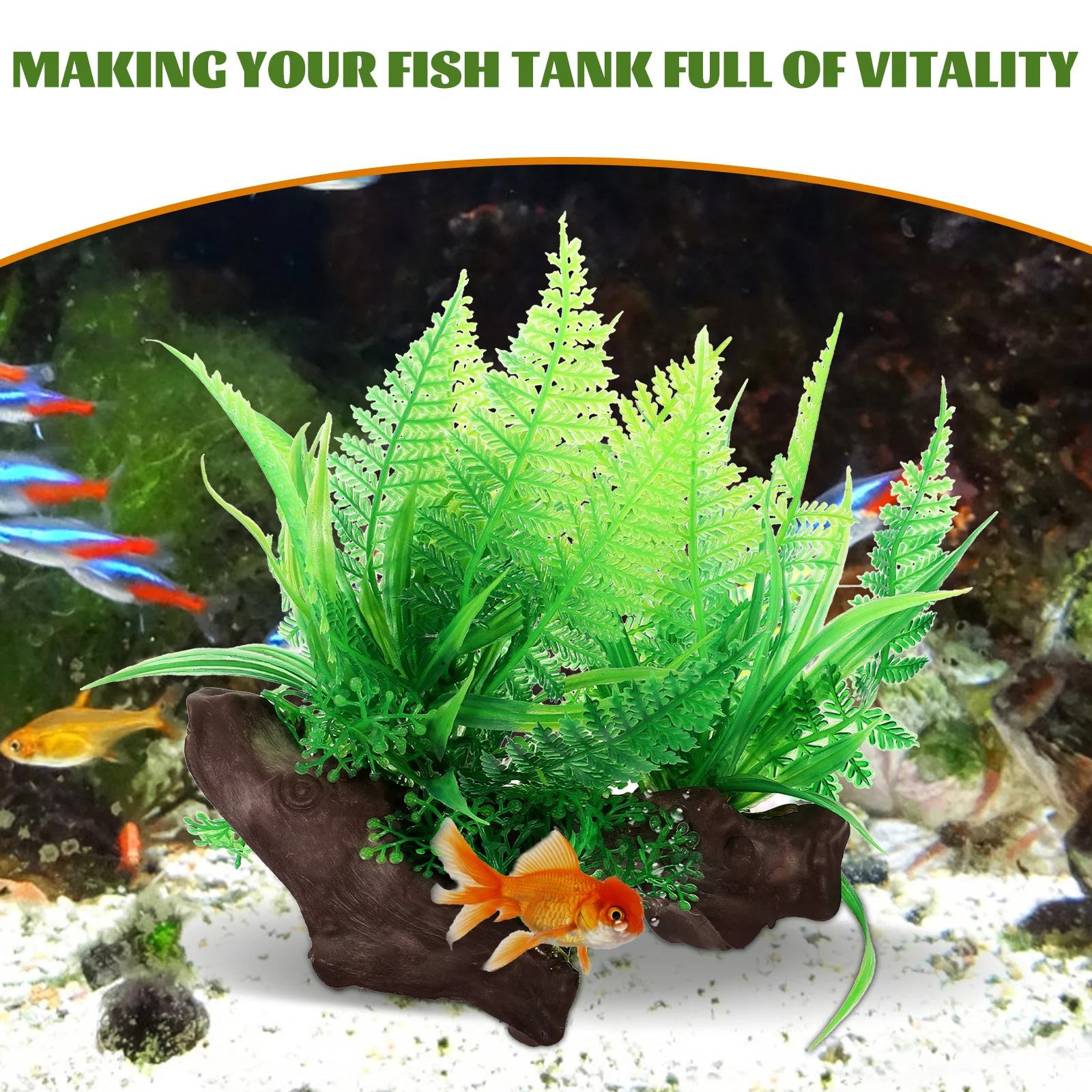 

Premium Artificial Aquarium Grass Decor Stylish Desktop Fish Tank Supply for Household Freshwater Aquarium Landscaping