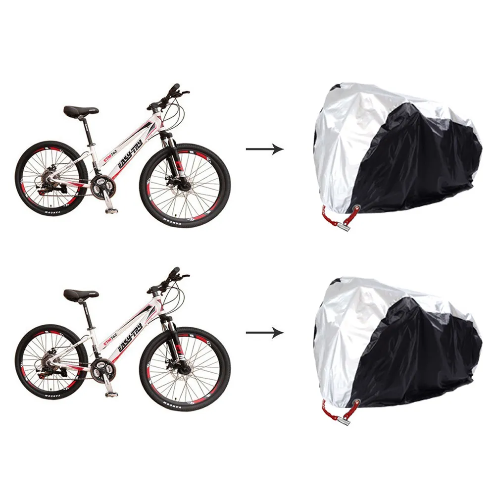 

1Pcs Bike Cover Waterproof Outdoor Dust Rain Sun Uv Protector Lockhole Stable Design Size Xl 200x70x110cm Windproof Lightweight