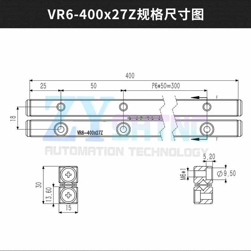 High precision New VR6-400-27Z  Cross Roller Guide VR6-400  VR6400 Precision Linear Motion