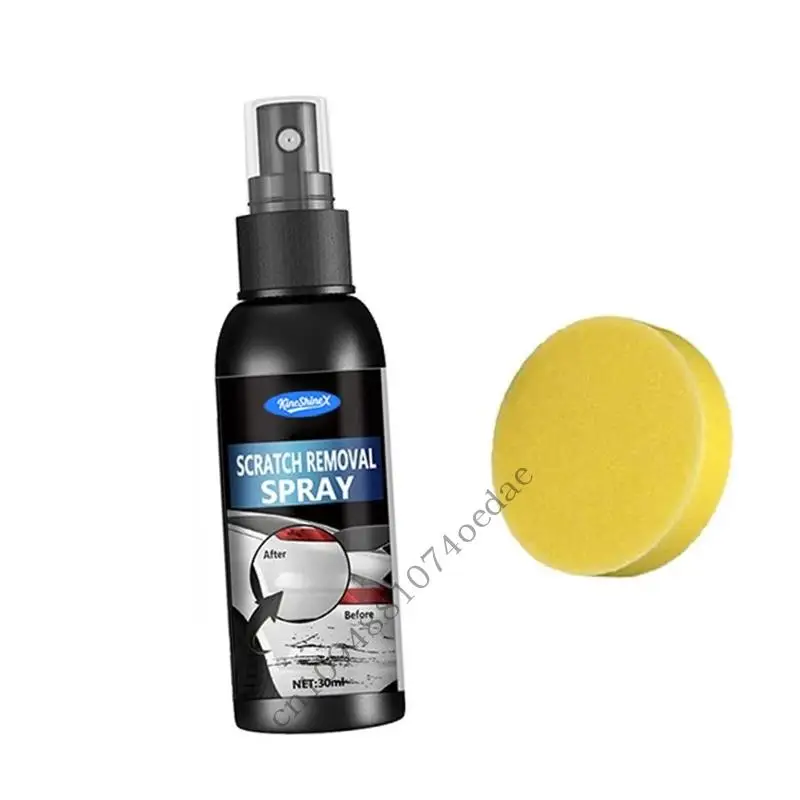 Car Paint Touch Up Liquid with Sponge Applicator, Press Bottle for Light Scratch Cleanup and Quick Exterior Care Use 