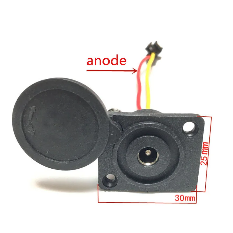 DC2.1/DC2.5 Power Connector Round Head with Cover Male/female Plug Socket for Electric Scooter Bicycle Battery Charging Port