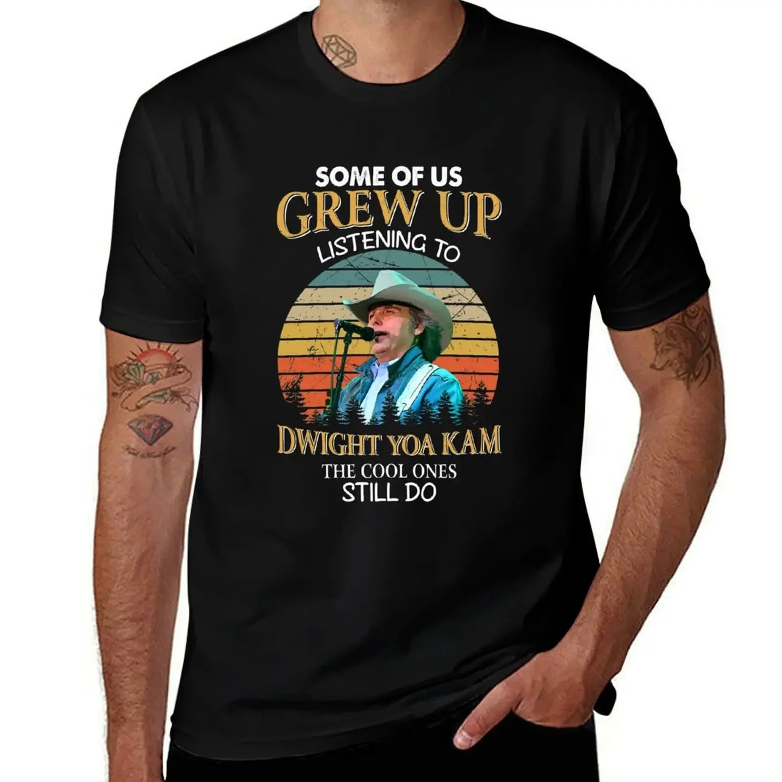 Some Of Us Grew Up Listening To Dwight Yoakam The Cool Ones Still Do Vintage T-Shirt summer tops anime shirt Men's t shirts