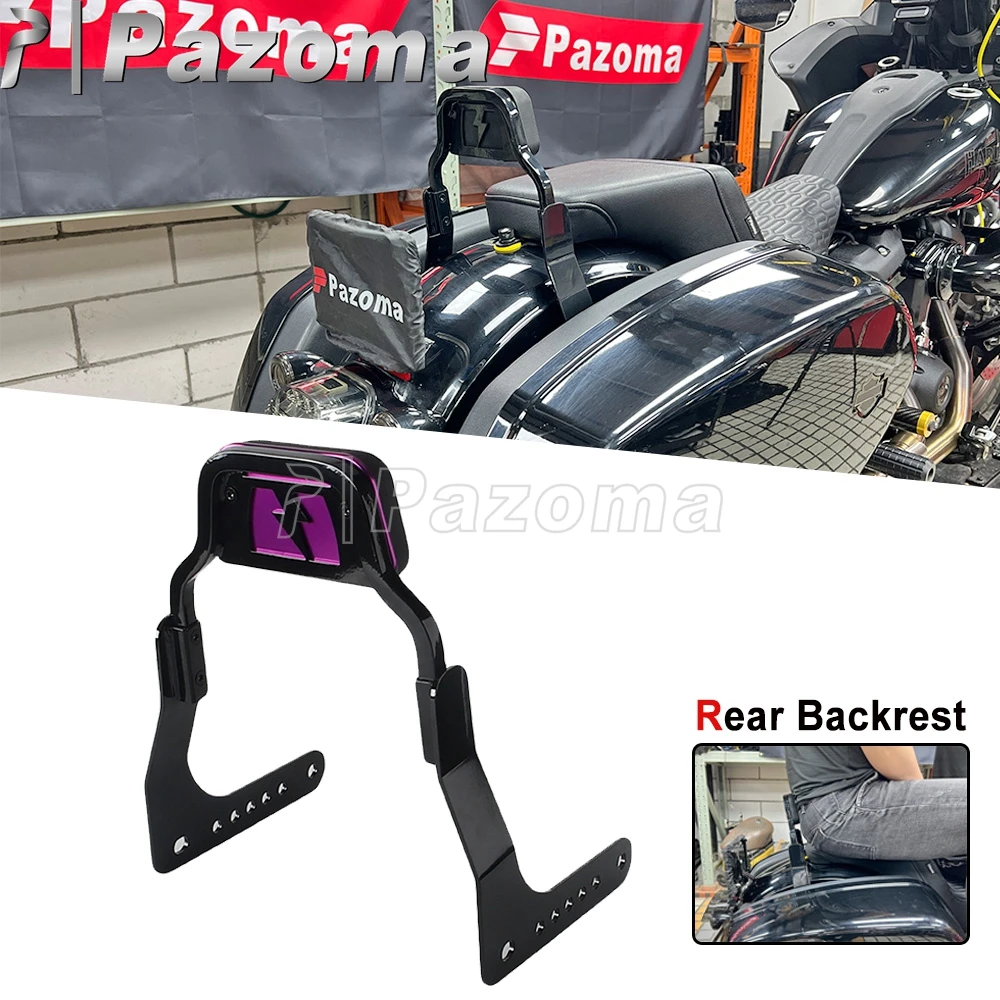 

Low Rider EI Diablo FXRST 117 Rear Backrest Pad Motorbike Passenger Sissy Bar Cushion For Harley Softail Low Rider ST FXLRST 117