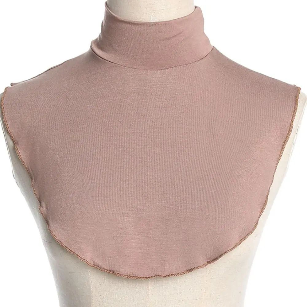 Detachable Scarves Wraps High Neck Cover Fake Collar Ramadan Hijab Cover Turtleneck High Collars