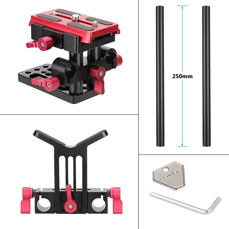 جهاز دعم تثبيت ثلاثي القوائم عالمي HDRIG مع لوحة أساسية سريعة الإصدار من Manfrotto ودعم عدسة Y لكاميرات DSLR