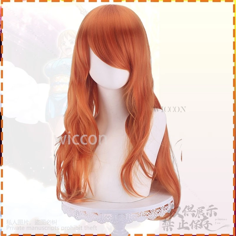 Anime Cartoon Nami Cosplay Sexy Japanese Blue Kimono Sweet Cute Dress Lolita Orange Wigs Jirai Kei Costume Shoes Cos Customized