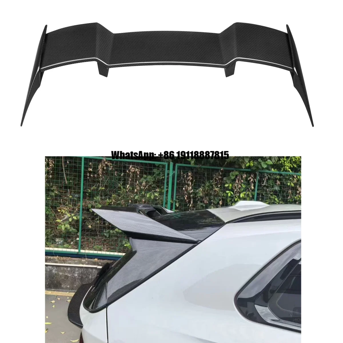 

SQ Style Dry Carbon Fiber Rear Bumper Spoiler Wing for BMW X3 G45 G48 2025-IN G45 G48 Car Trunk Spoiler
