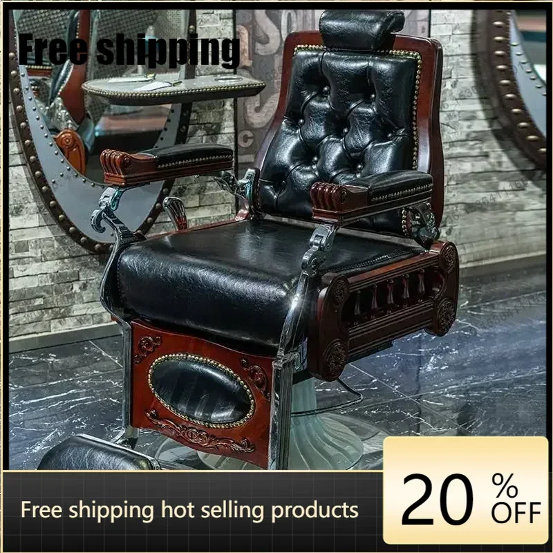 

X4 Fold down lift barber chair special hair cutting retro men's oil head chair