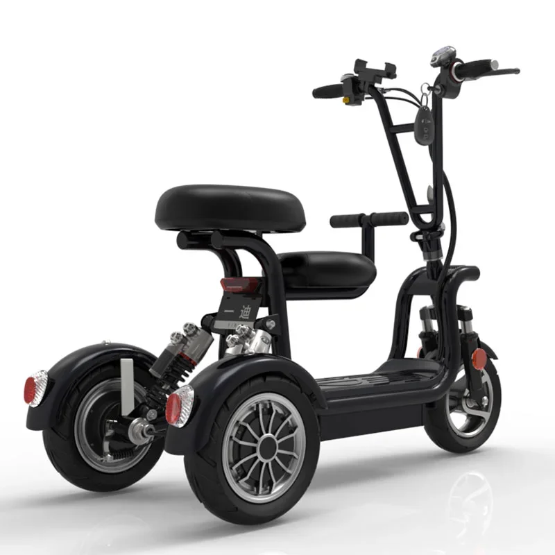 Mini Electric Tricycle 400W 48V Electric Trike With Child Seat 3 Wheel Folding Electric Scooter Bike