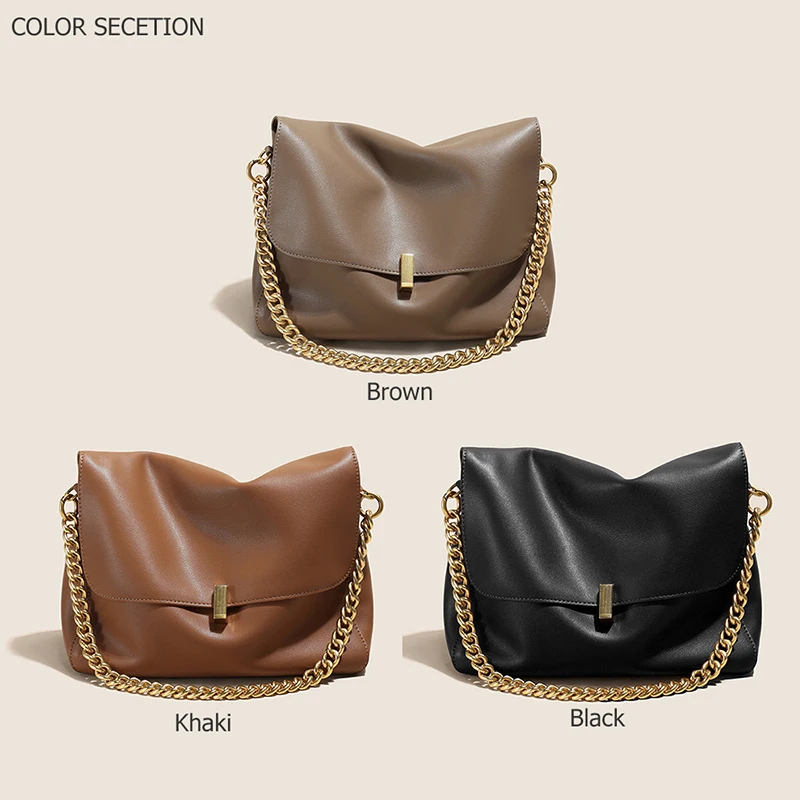 Modna torba na ramię z prawdziwej skóry bydlęcej dla kobiet o dużej pojemności z pojedynczym paskiem Torba na ramię Bolsas De Mujer