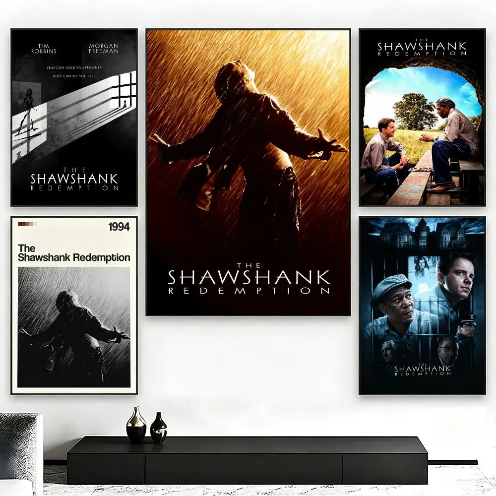 The Shawshank RedemptionS Poster Poster Nordic HD Self-Adhesive Wall Sticker Home Café Bedroom Living Room Art Decor Gift