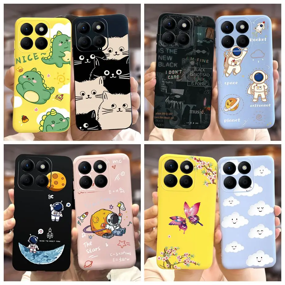 For Honor X8b Case LLY-LX1 Cute Dinosaur Cartoon Cover Soft Silicone Phone Case For Honor X8a X8b HonorX8a HonorX8b Fundas Coque