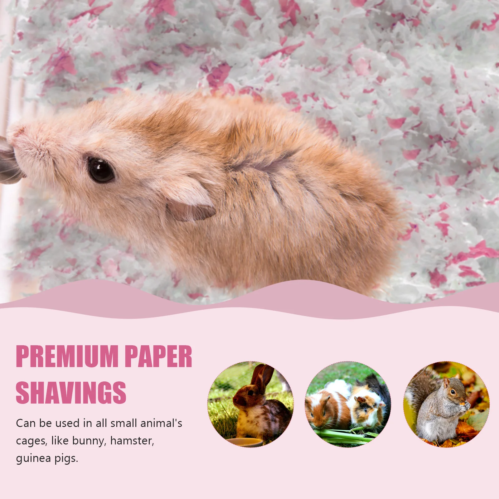 

1 Bag Paper Chip Bedding Absorbent Pet Nesting Supplies for Hamsters Guinea Pigs Ferrets Rabbits Chinchillas Small
