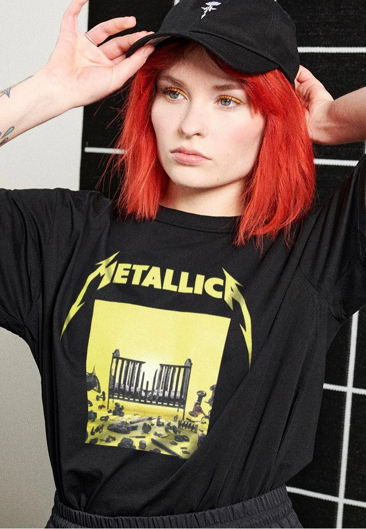 Ride The Lightning Tracks Metallica Band T-Shirt Baumwolle Grafik-T-Shirt Herren Damen Sommer Streetwear – Detail 12