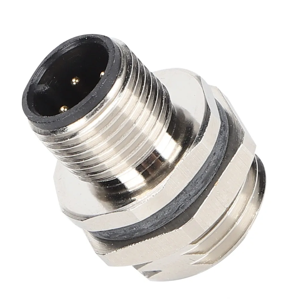 

Автоматизация 4-контактный разъем M12BP4, переднее крепление, водонепроницаемая панель, резьба M16, 4A, 250 В, адаптер для крепления на шасси