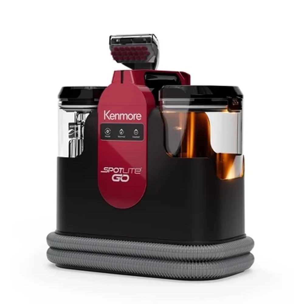 Portable Heated Carpet Cleaner Multi-Surface Bagless Lightweight 1.6L Capacity 15ft Cord Powerful Stain Remover Compact Design