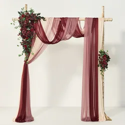 6 -10 Meters Wedding Arch Drape Fabric Sheer Chiffon Tulle Curtain Drapping Backdrop Party Supplies Drapery Ceremony Decoration