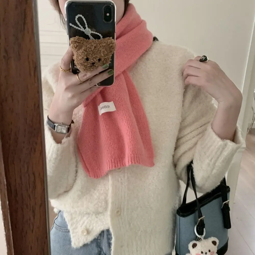 Brief Wolle Schal Wolle Schals Kaschmir Schal Gestrickte Schal Koreanischen Stil Schals Einfarbig Winter Kaschmir Schals Paar