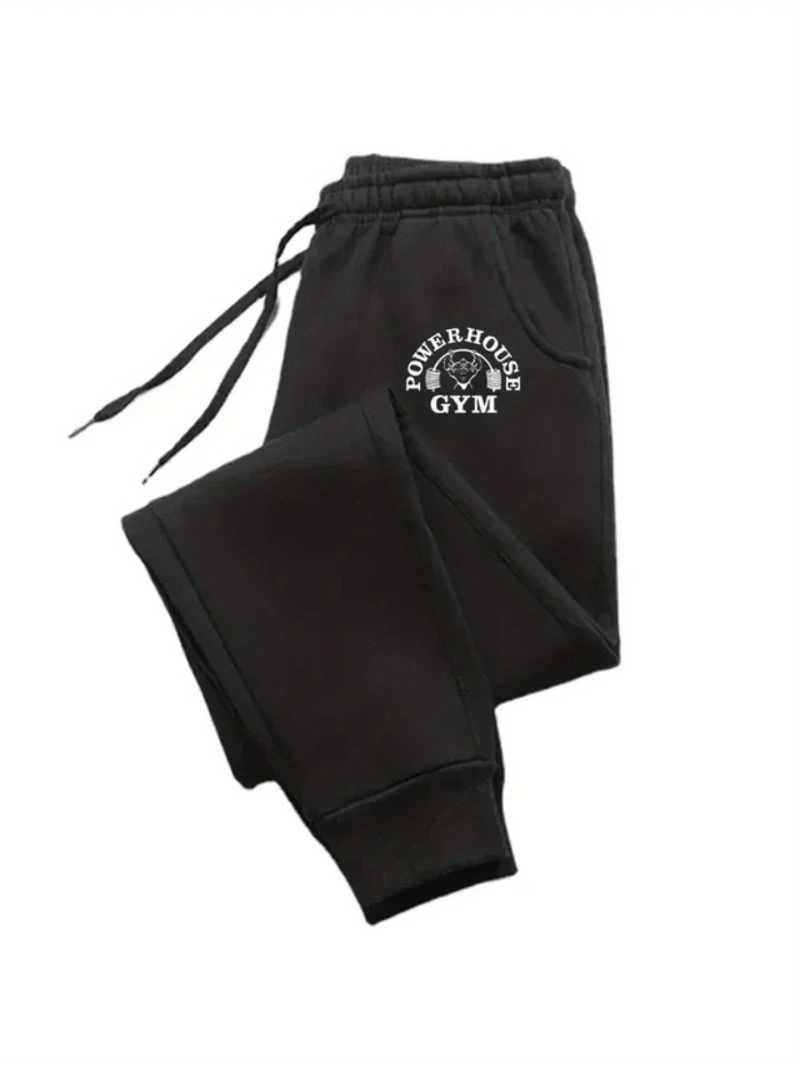

2025 Autumn and Winter Mens Harajuku Pants Trendy Black Joggers High-end Luxury Is for Both Men and Women Y2k