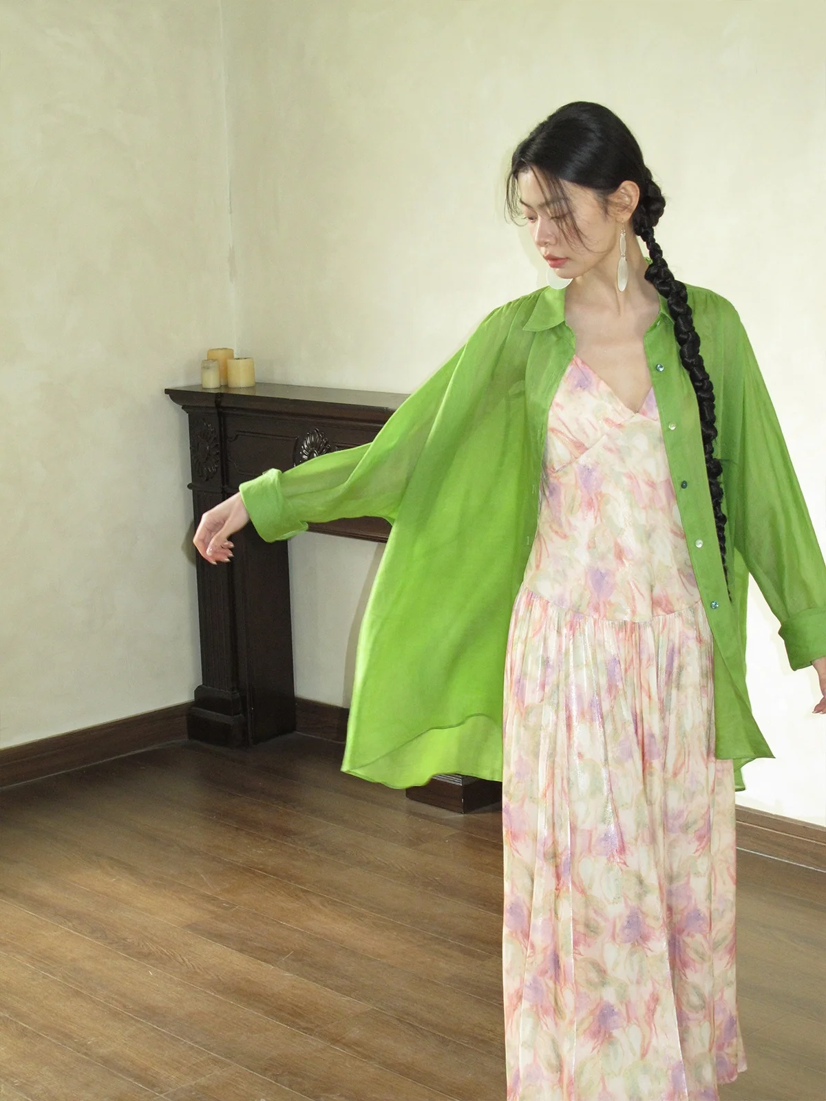 

Yaawa Summer een Large Oversized Loose Fit Linen irt Sun Protection Transparent Design Long Sve Busin Casual Wom...