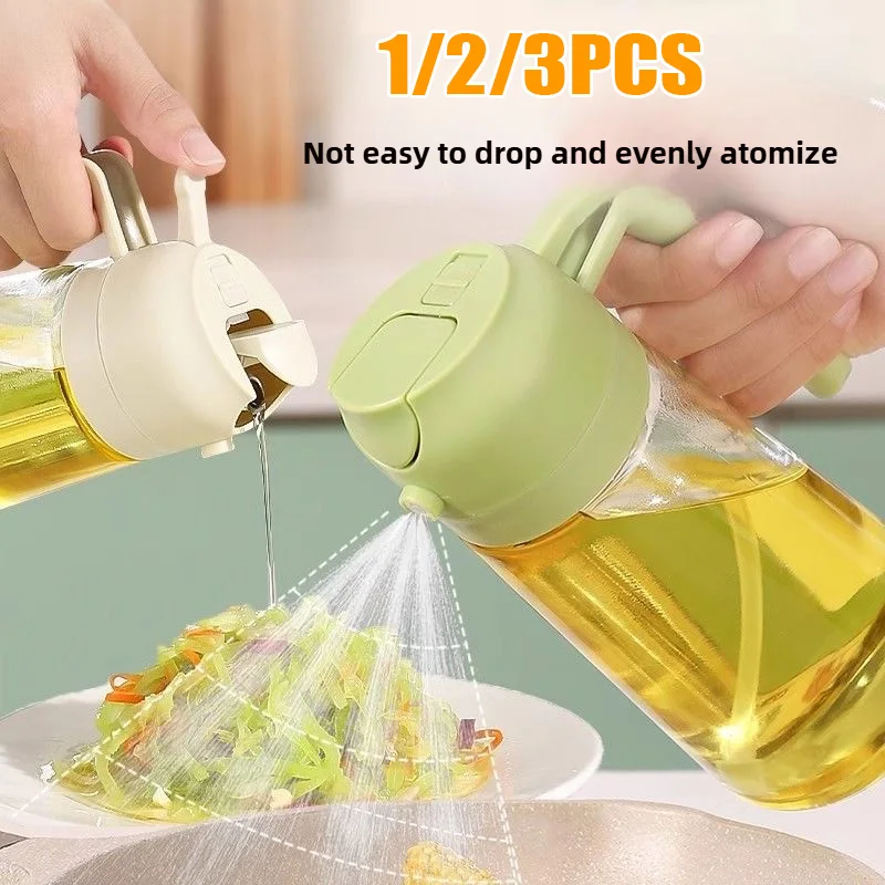 2 in 1 Olive Oil Kitchen Seasoning For One Spray Dispenser Cooking Olive Oil Dispenser Baking Vinegar Soy Sauce Sprays Containe