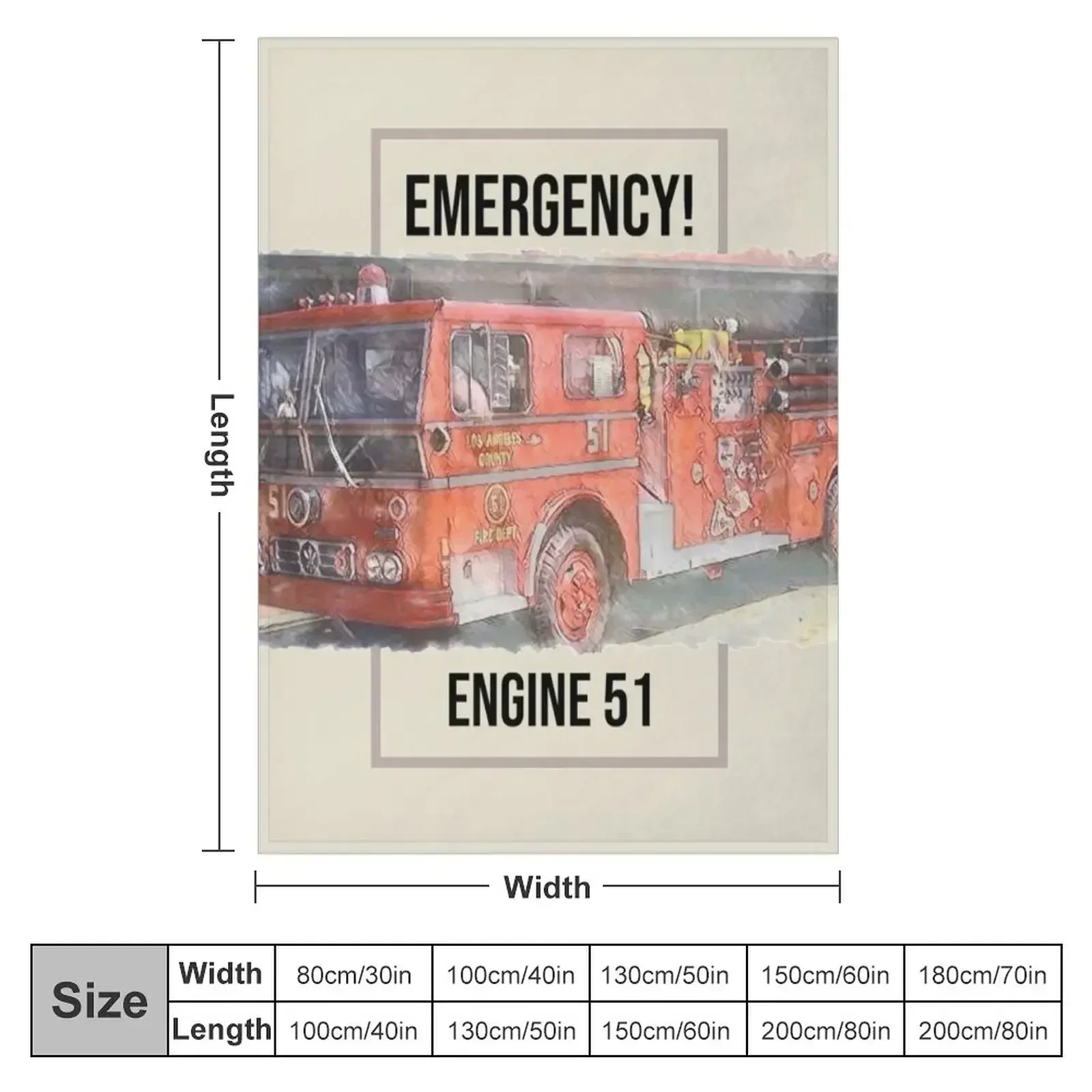 ENGINE 51 Emergency! Throw Blanket Designers warm for winter Blankets