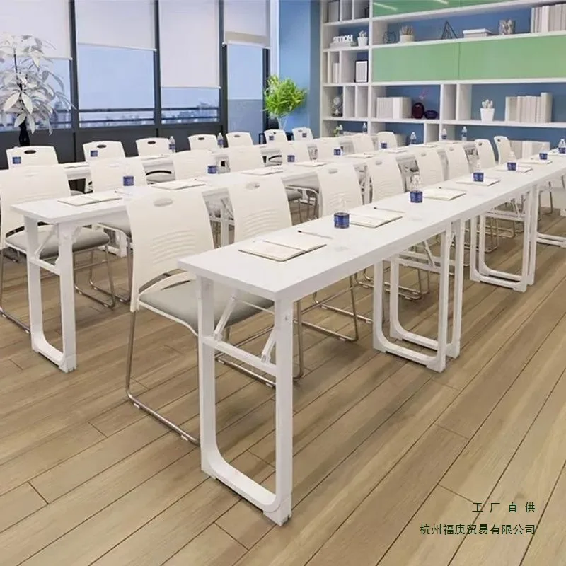 

Foldable training desks and chairs, study desks, tutoring classes, simple splicing long benches, double double-layer student des