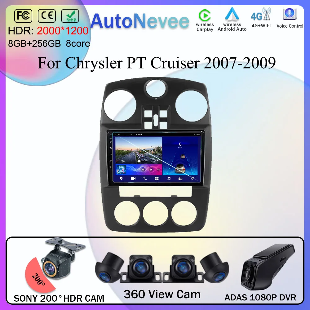 

7862 For Chrysler PT Cruiser 2007-2009 Video Player Carplay Autoradio Multimedia Android Auto 4G WIFI Car Radio No 2din DVD