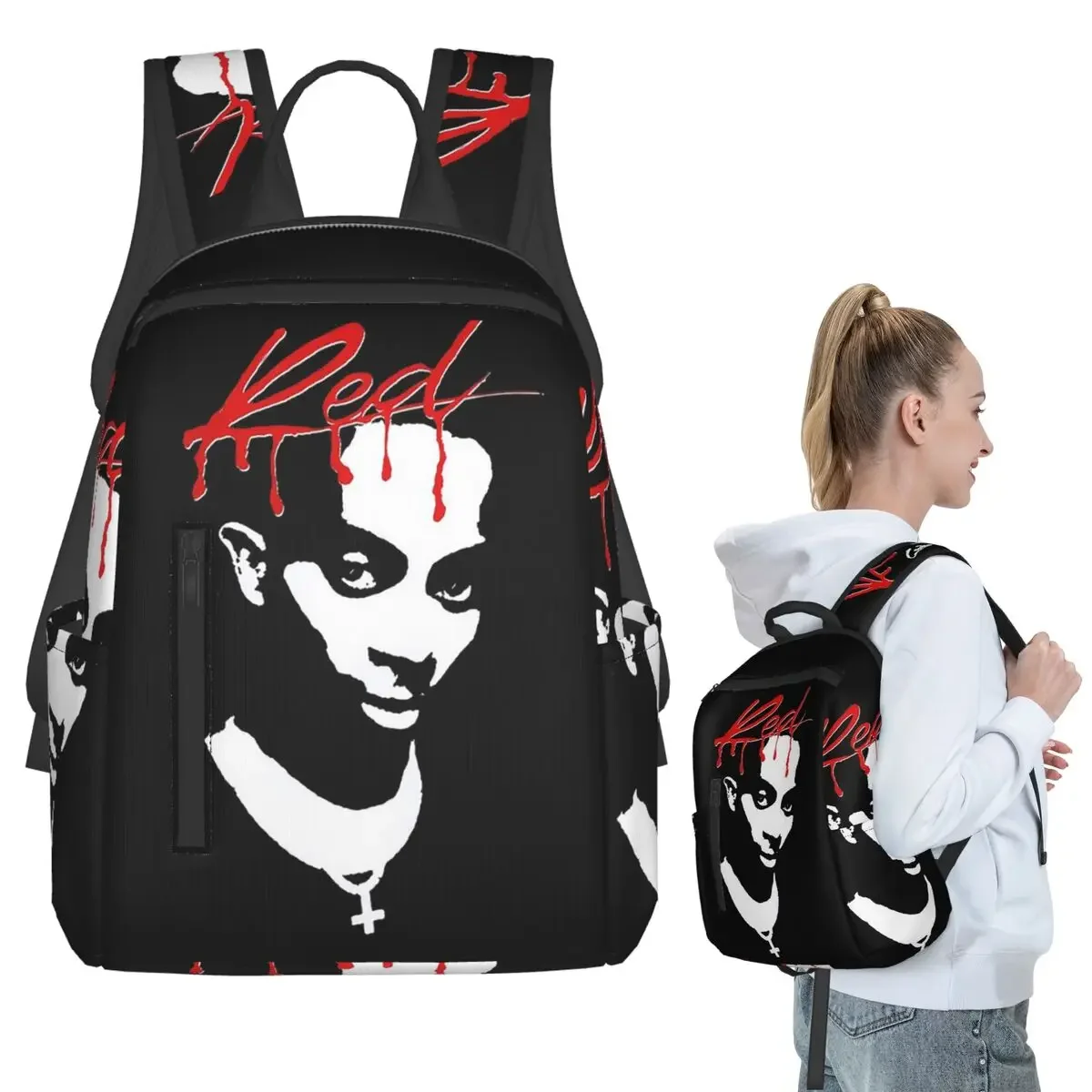 

Playboi Carti Whole Lotta Red Album Cover Backpack Student Boys Girls BookBag Kids School Bag Laptop Shoulder Bags for Men Women