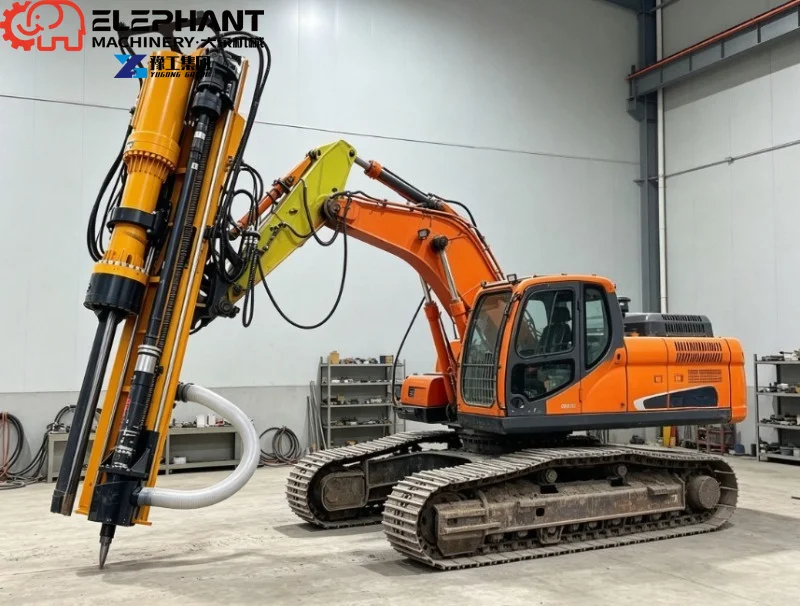 Integrated Rock Drill and Splitter Machine Low Noise Hydraulic Rock Breaking Machine For Urban Construction Project