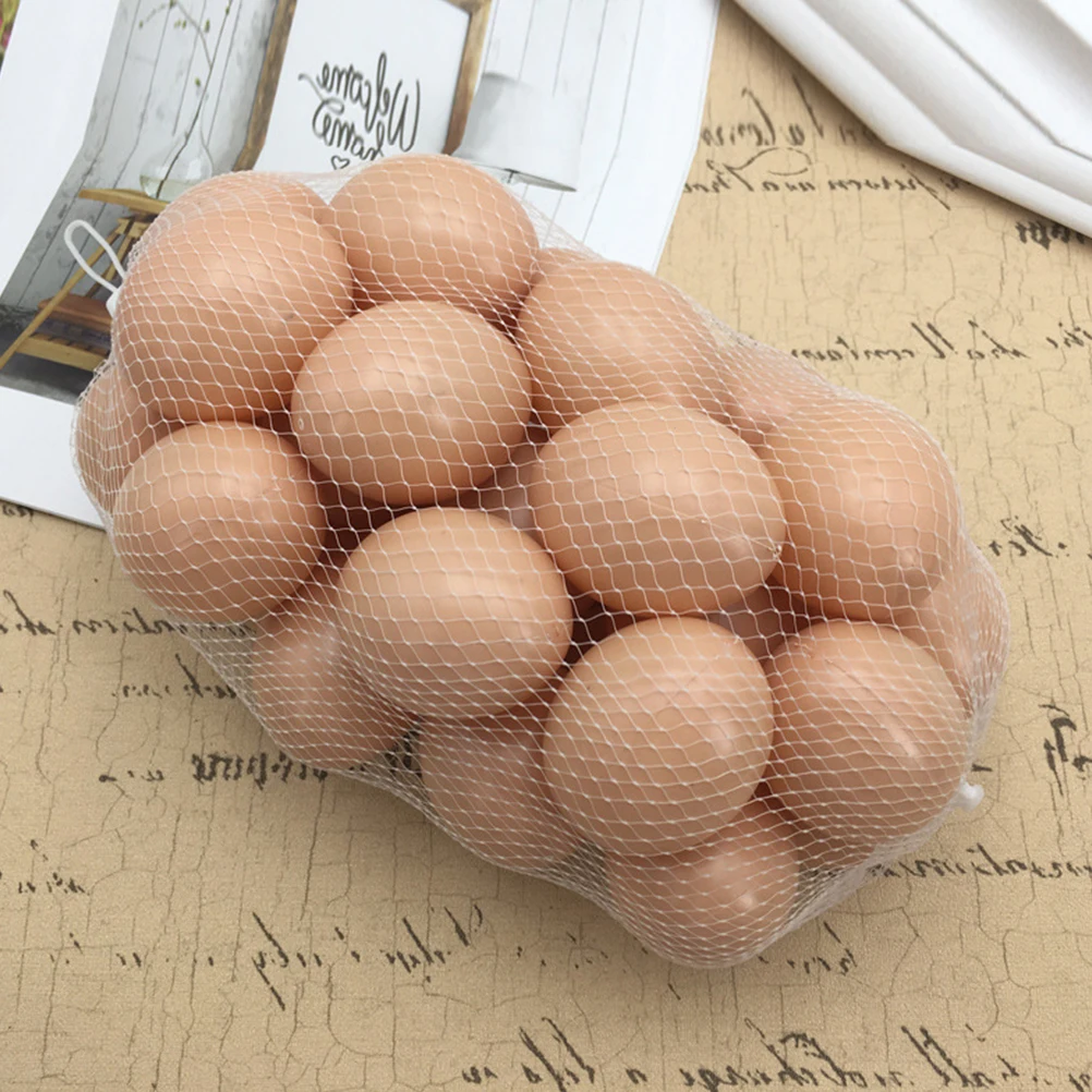 12 Pcs 시뮬레이션 된 음식 장식품 가짜 계란 장식 계란 시뮬레이션 Pp 장식 가짜 인공