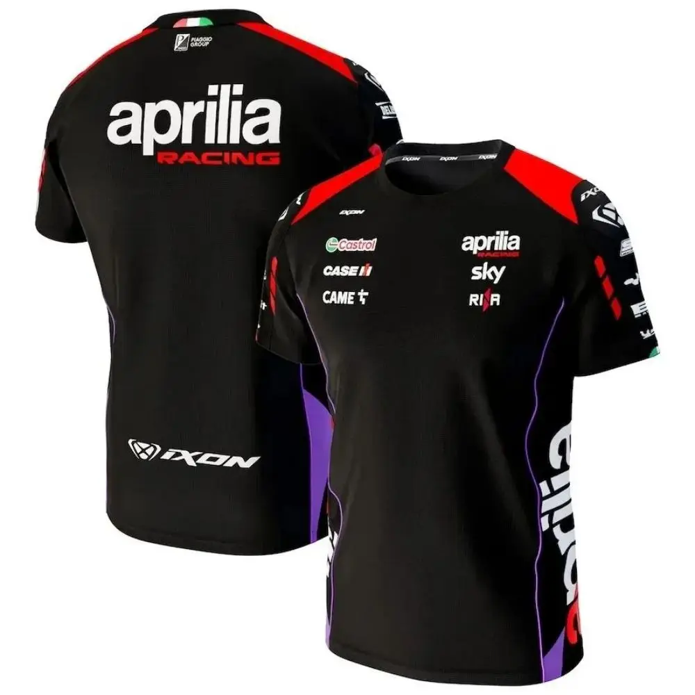 Aprilia Men's Women's Racing Team T-Shirt Short Sleeve Outdoor Sportswear Moto GP Breathable 3D Printed Motorcycle Style