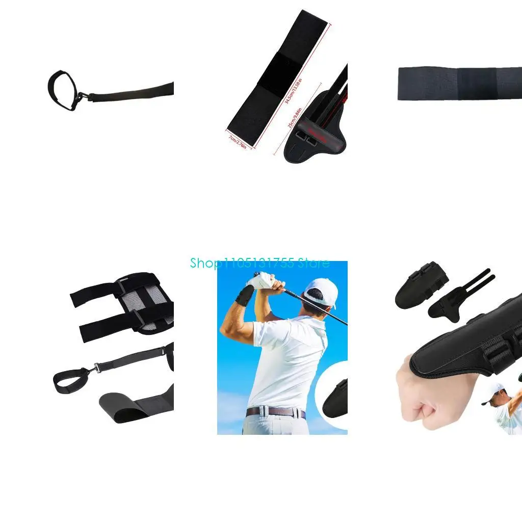 K0EF Golf Swing Postures Practice Swing Training Corrector Adjustable Wrist Trainer Golf Wrist Brace Training Tool Enduring
