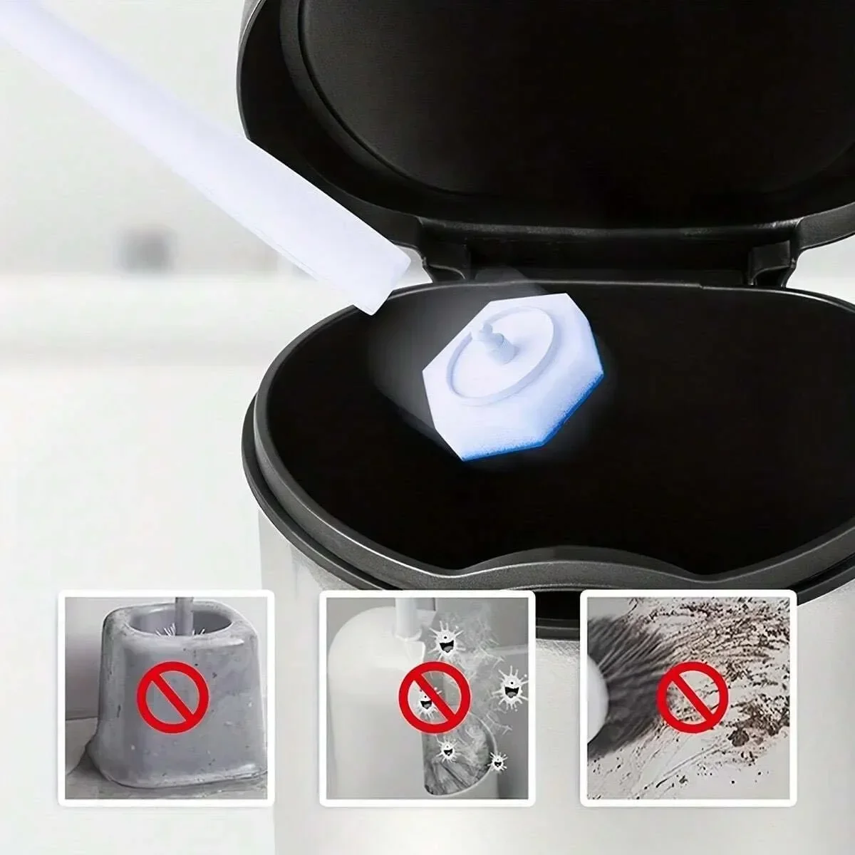 2/10/20 قطعة عصا فرشاة المرحاض المطورة المتاح تنظيف المرحاض عصا رئيس عبوات العصا المتوافقة #6