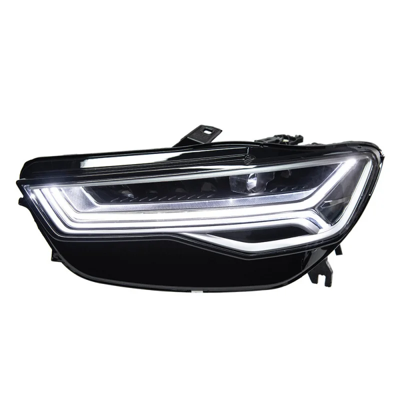 

￼ Suitable for Audi A6 C7 Models 2016-2018 Headlight Upgrade Assembly Flowing LED Daytime Running Lights Turn Signa