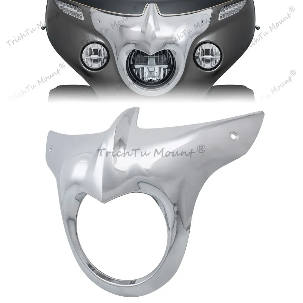 High Quality Front Fairing Cover Outer Bezel For Indian Chieftain Roadmaster 2014-2025 Classic Dark Horse Elite Limited Chrome