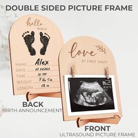 1set wooden ultrasonic photo frame for expectant mothers to announce pregnancy or baby birth ornament