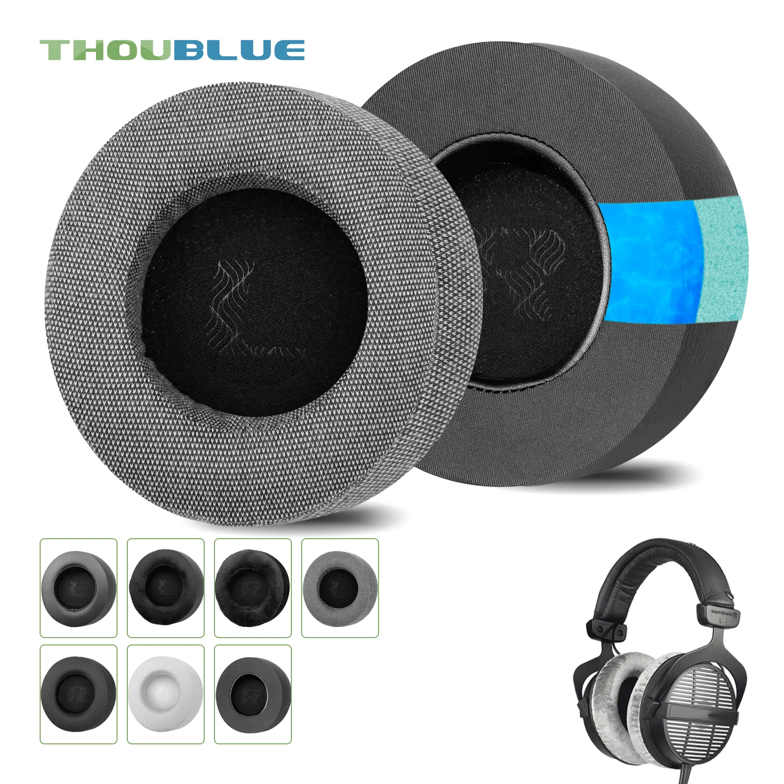 THOUBLUE Replacement Ear Pad for Beyerdynamic DT770 DT880 DT990 DT770pro DT880pro DT990pro MMX300 Headphones Earpads Earmuffs