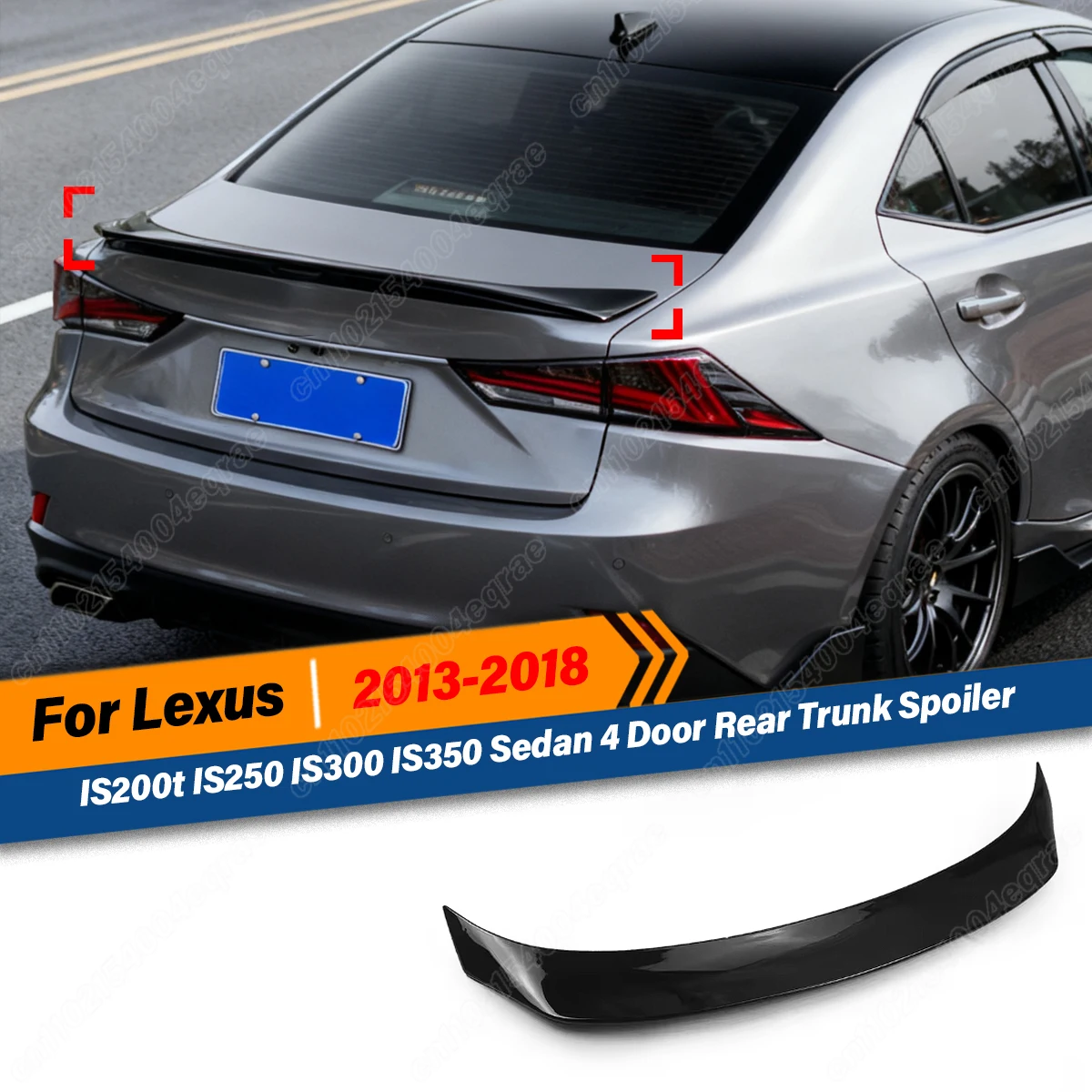 

Для Lexus IS200t IS250 IS300 IS350 2014 2015 2016 2017 2018 2019 2020 Седан 4-дверный задний спойлер крышки багажника, разделитель крыла