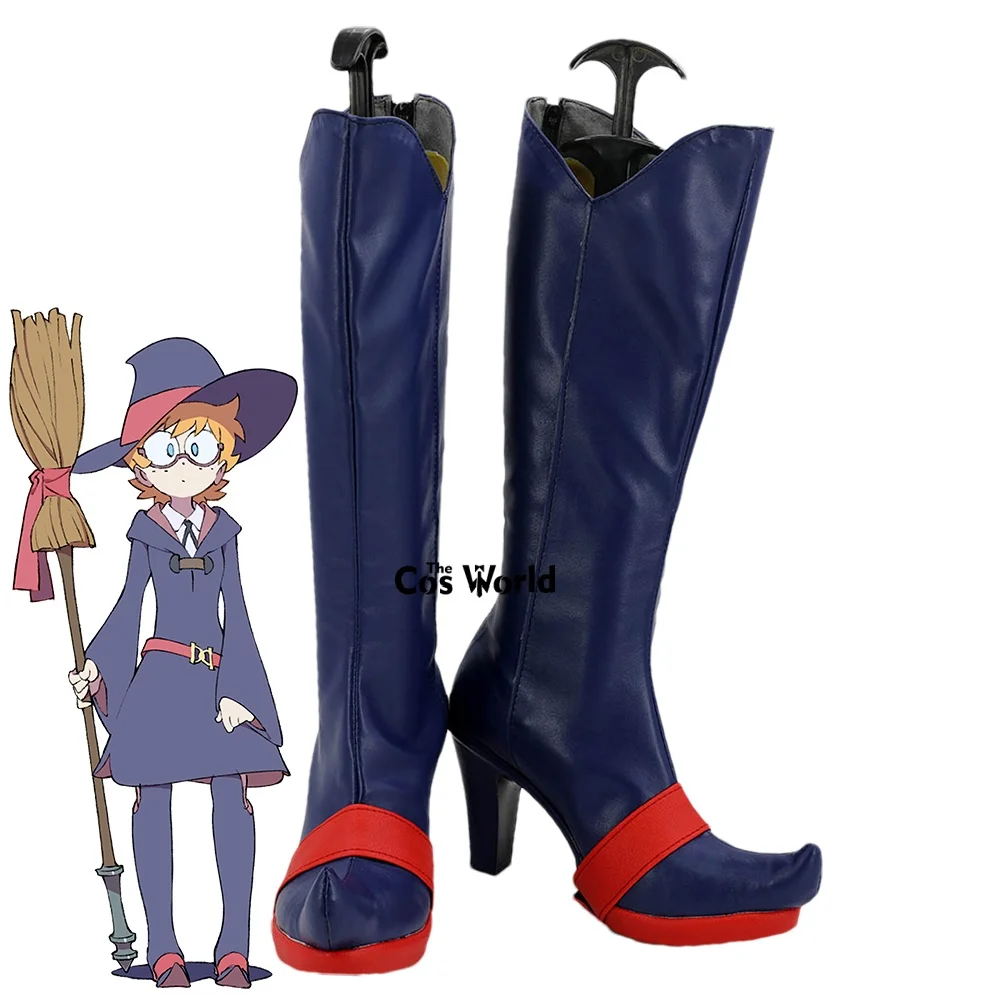 Little Witch Academia Lotte Yanson Anime Customize Cosplay High Heels Shoes Boots