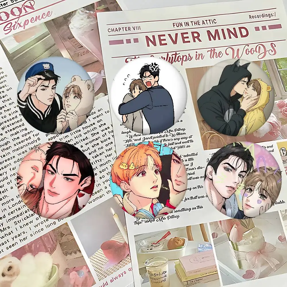 Bl Manhwa Jinx Joo Jaekyung Kim Dan Cover Brooches Funny Meme Badge Fashion Jewelry Gifts
