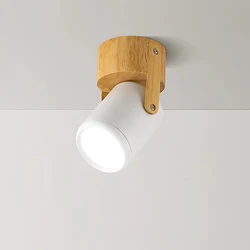 Obrotowe lampy sufitowe Led Ceiling Track Light Log Home Wall Mounted Bedroom Living Room Background Wall Spotlight korytarz Lamps