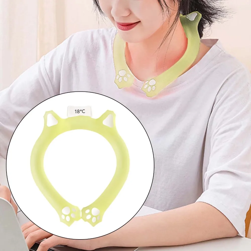Reusable Neck Cooler Sunstroke Prevention Portable Neck Cooling Tube Lasting Cooling Neck Wraps for Hot Flashes and Fever