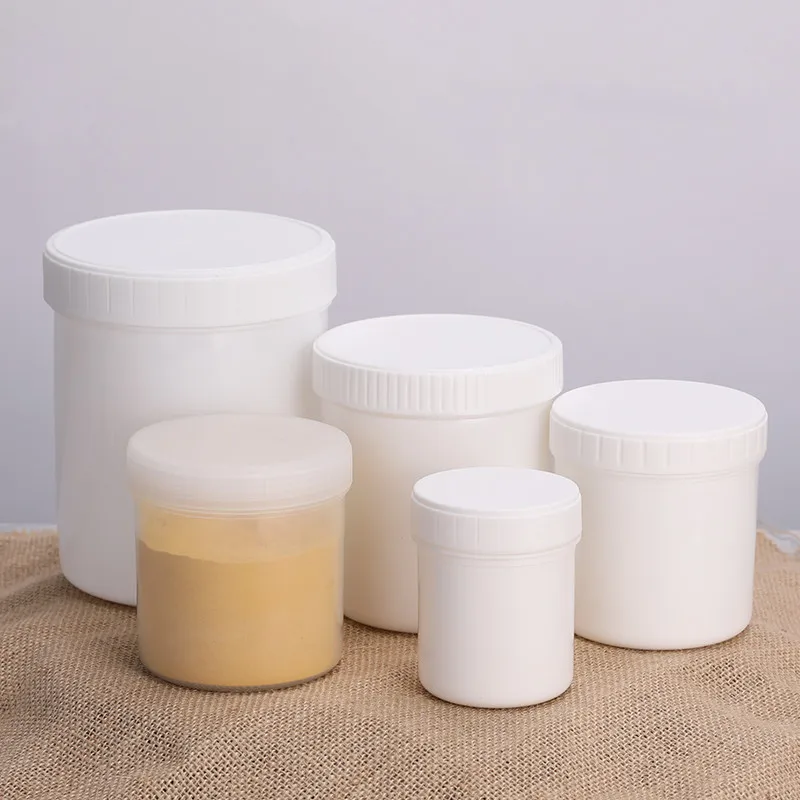 Wholesale 150ml 200ml 300ml 500ml 600ml 1000ml Empty Round Plastic Jar with Lid for Cream Hair Gel Food Grade Storage Container