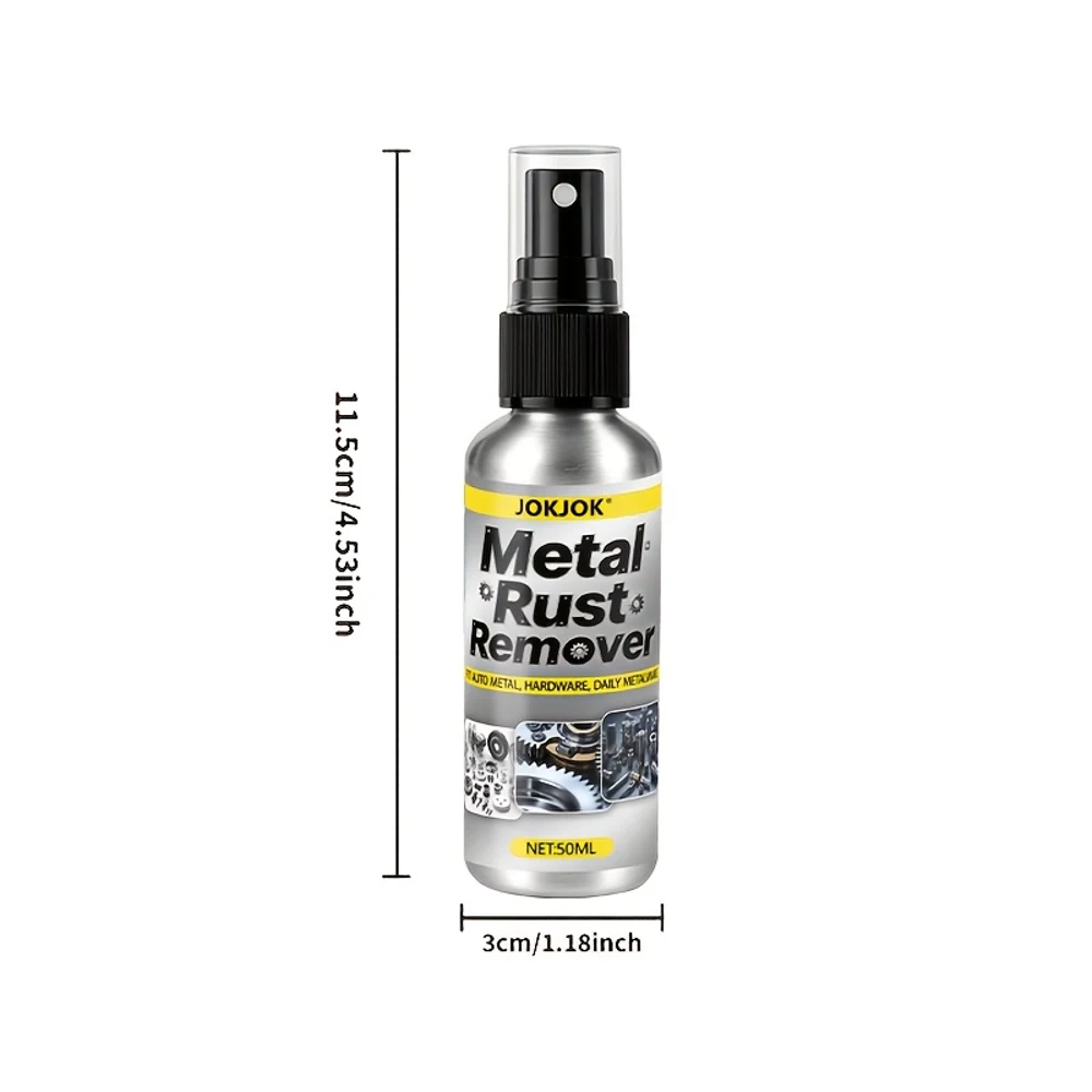 Multi-Functional Auto Rust Converter Spray, Anti-Corrosion Metal Polish for Exhaust Pipe Wheel Rim, Dissolve Brake Dust Iron Pow