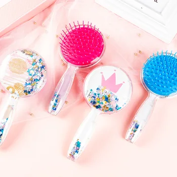 קריקטורה אוויר כרית שיער מסרק לילדים שיער מקצועי מסרק רטוב ויבש Detangling שיער מברשת קרקפת הודעה מסרק