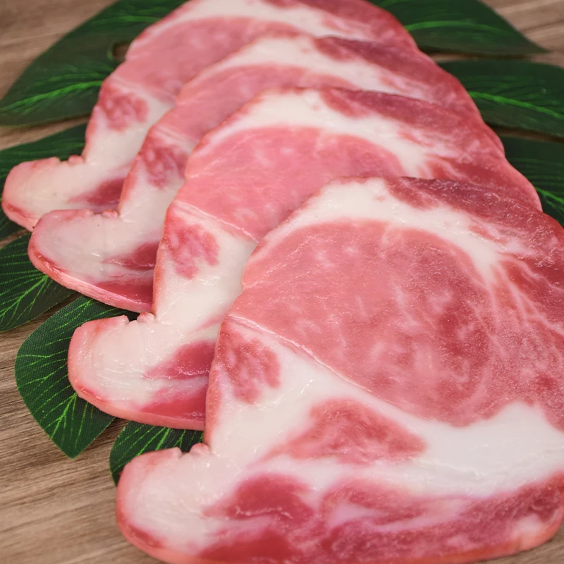 Realistisches gefälschtes geschnittenes Fleisch – einzelnes rohes Rindfleisch/Schweinefleischmodell für die Präsentation von Metzgerladen, Streichwitze, Lebensmittelfotografie und TikTok-Videos – Detail 12